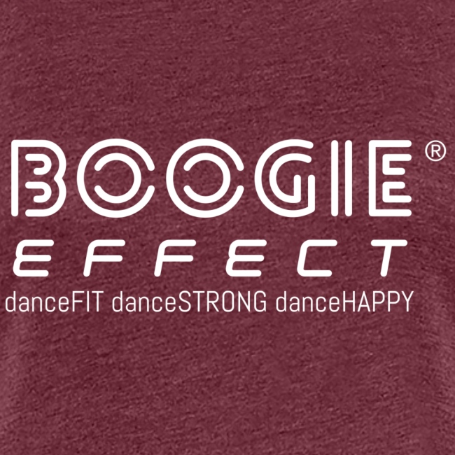 boogie effect fit strong happy logo white