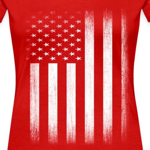 US Flag Distressed - Women's Premium T-Shirt