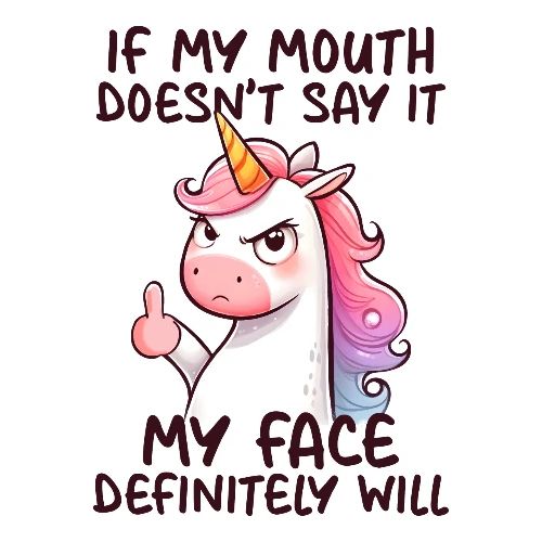 Unicorn Collection - Mouth Don't but Face Will - Women's Premium T-Shirt