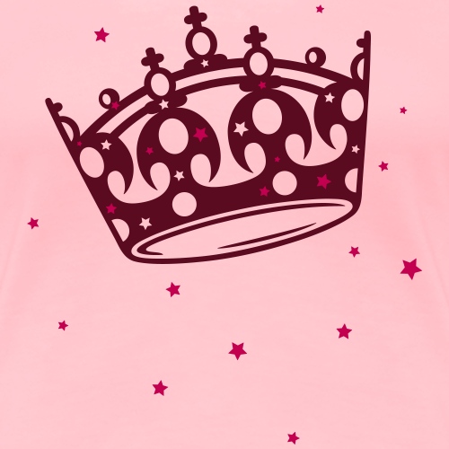 Princess, Queen Crown with stars. - Women's Premium T-Shirt