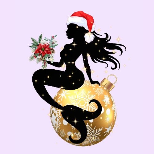 Merry Mermaid - Christmas Edition Design - Women's Premium T-Shirt