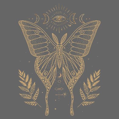 Third Eye Butterfly - Moon Cycle Design - Women's Premium T-Shirt
