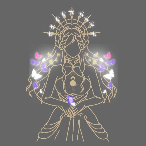 Ancient Butterfly Goddess - Fairytale Design - Women's Premium T-Shirt