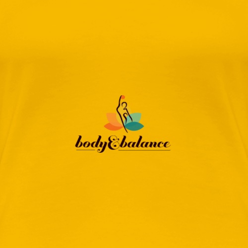 body and balance logo black text center - Women's Premium T-Shirt