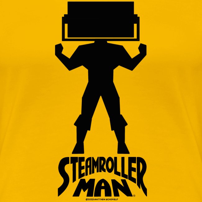 Steamroller Man Chest Logo Design