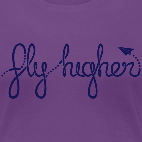 Fly Higher - Navy - Women's Premium T-Shirt
