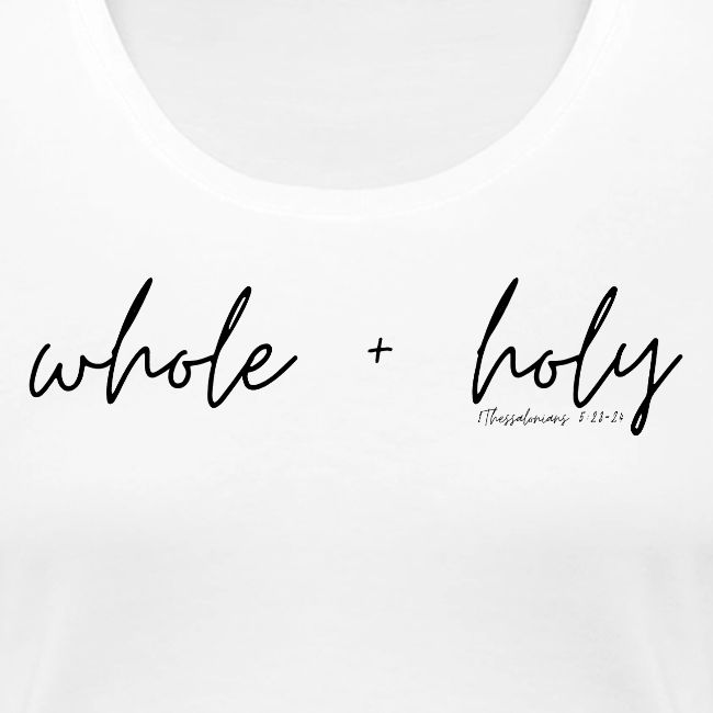 Whole + Holy Script Design -QR Black