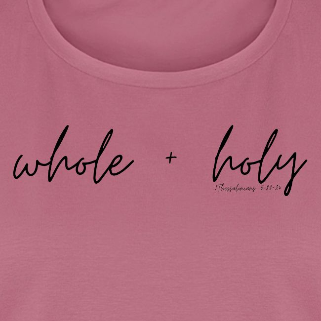 Whole + Holy Script Design -QR Black