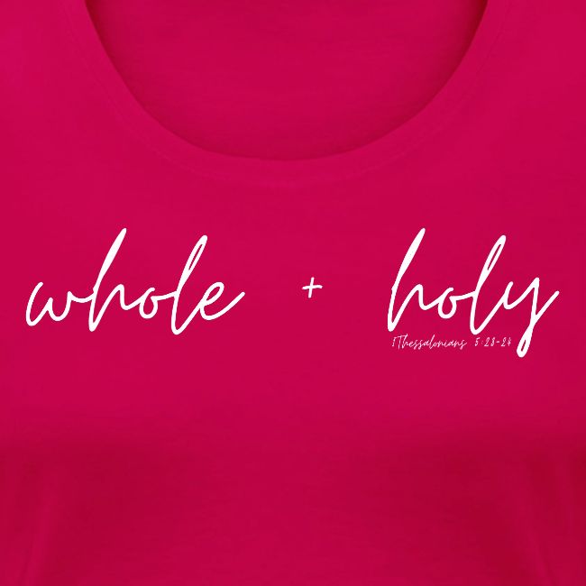 Whole + Holy Script Design -QR White