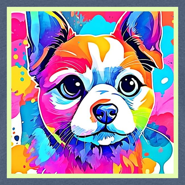 Rainbow Puppy Artwork Design