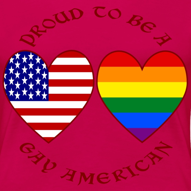 Proud To Be a Gay American Red Letters