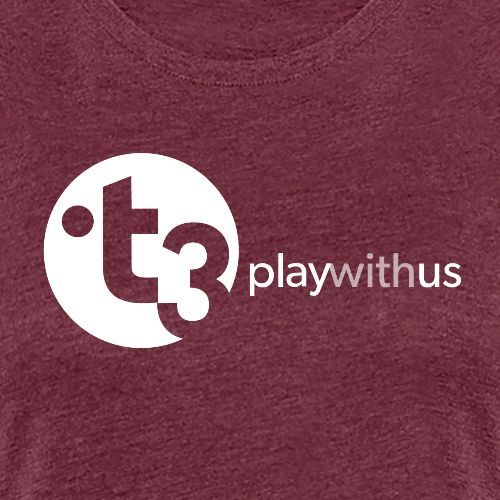 Play With Us (White Logo) - Women's Premium T-Shirt