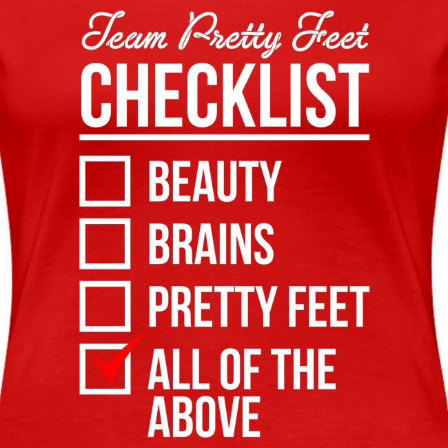 TEAM PRETTY FEET Checklist