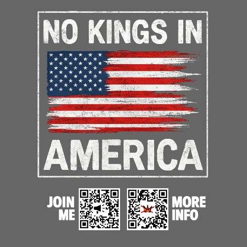No Kings In America (white, front-facing) - Women's Premium T-Shirt