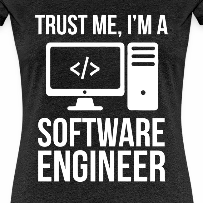 Software engineer nerdy black and gray t shirt