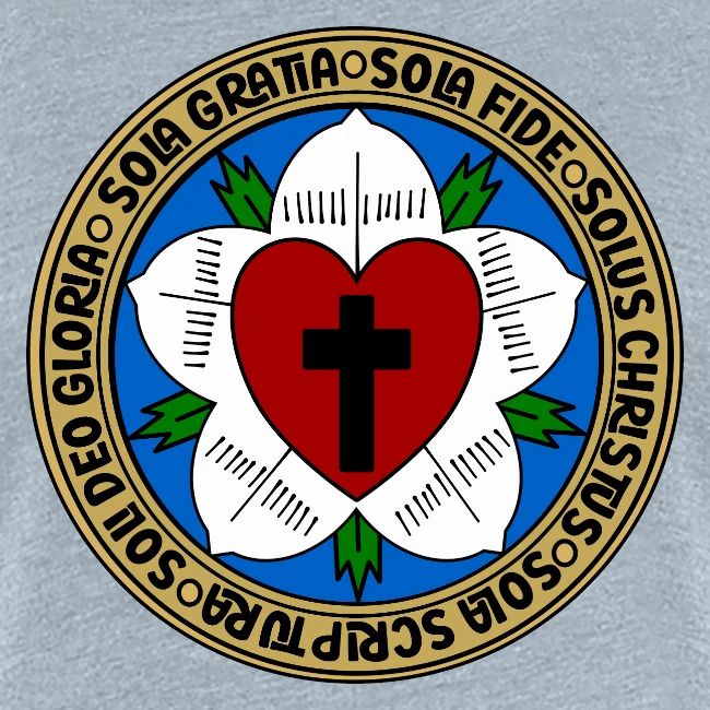 Luther Rose Five Solas Shirt–Christian Reformation