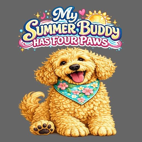 My Summer Buddy Has Four Paws - Women's Premium T-Shirt