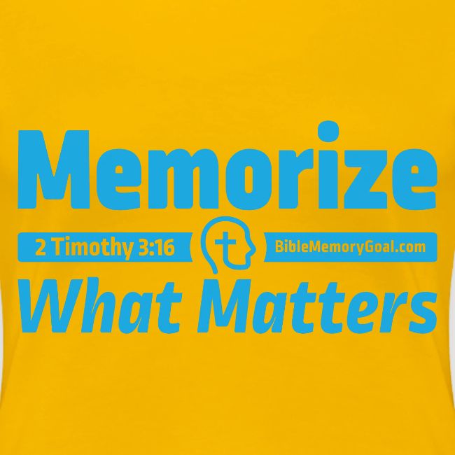 "Memorize What Matters" Original Design