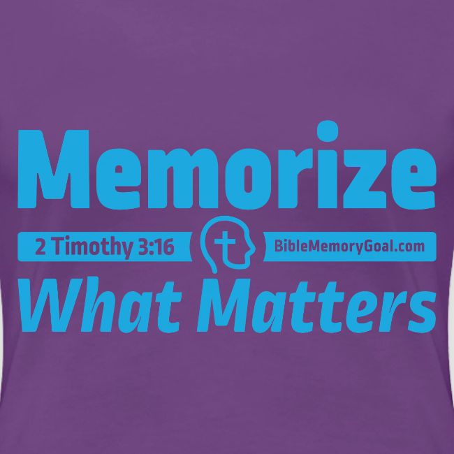 "Memorize What Matters" Original Design