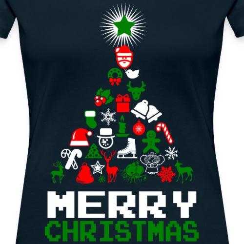 Ornament Merry Christmas Tree - Women's Premium T-Shirt