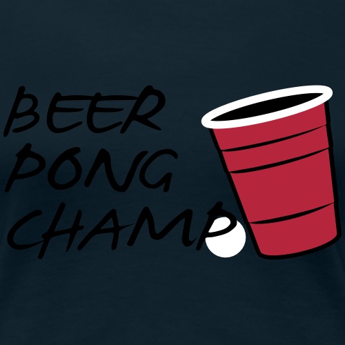 Beer Pong Champ 3 Color Vector - Women's Premium T-Shirt