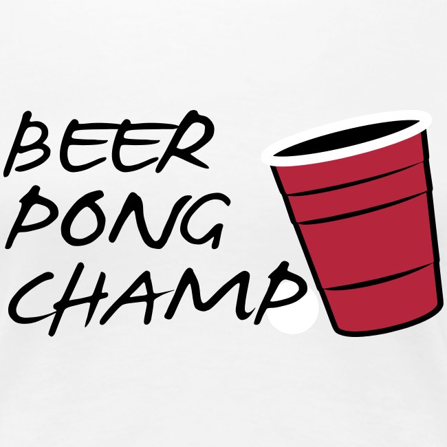 Beer Pong Champ 3 Color Vector