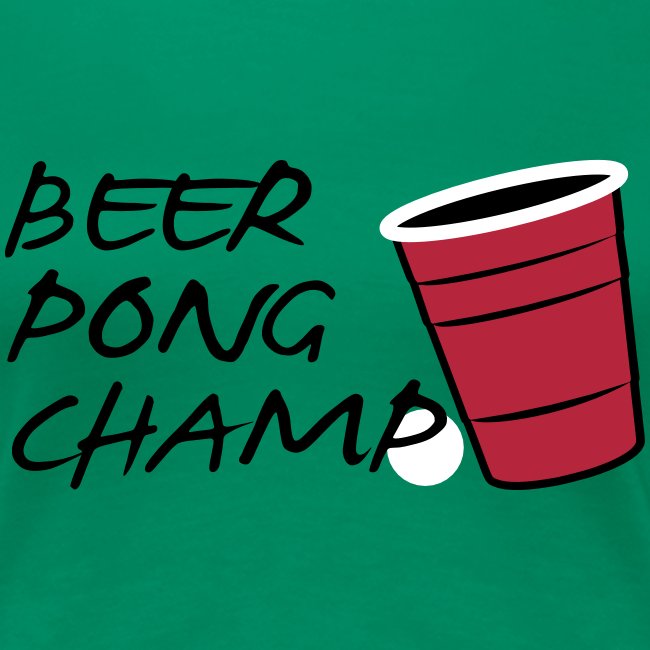 Beer Pong Champ 3 Color Vector