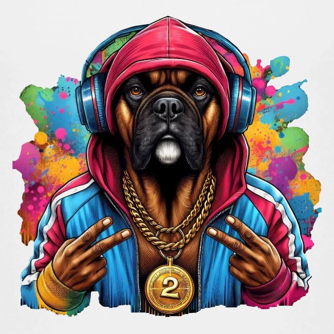 Boxer Dog Splash Art