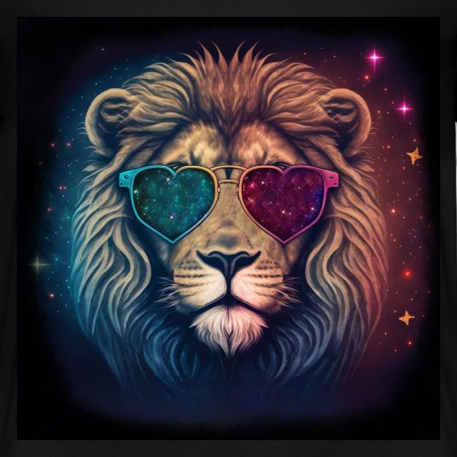 Jesus Lion of Judah wearing love glasses