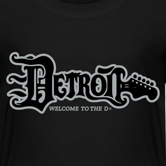DETROIT GUITAR WTTD BLK SLR REG FONT