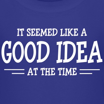It seemed like a good idea at the time - Toddler T-shirt
