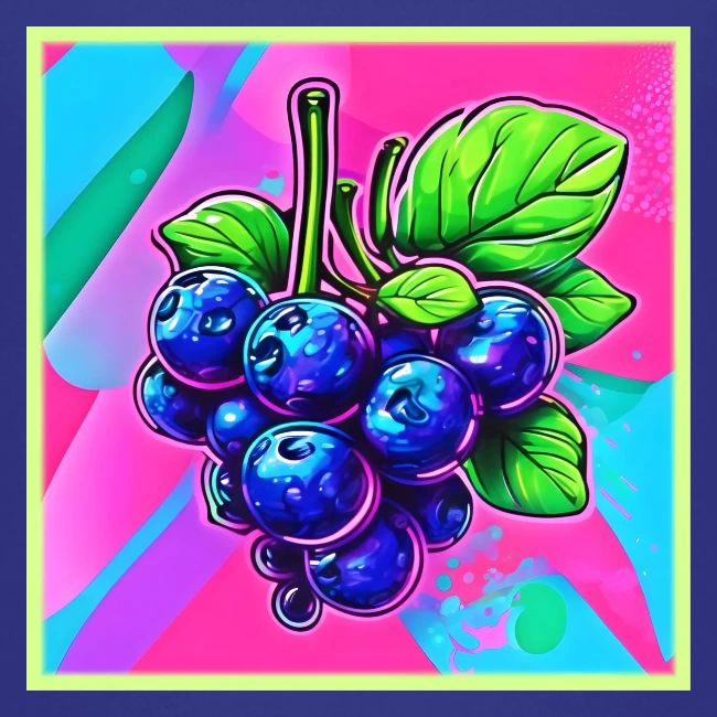 Vibrant Blueberry Artwork