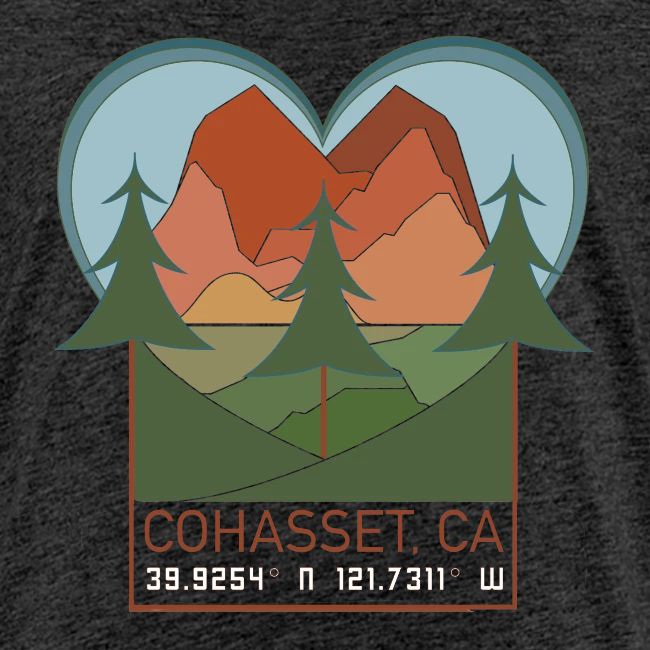 Cohasset Ca Lat/Long - Full Color w/white numbers