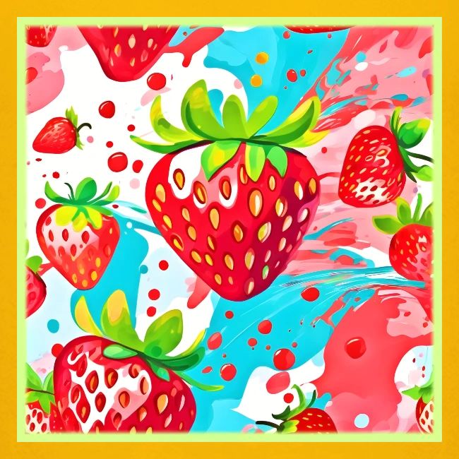 Strawberry Splash Pattern