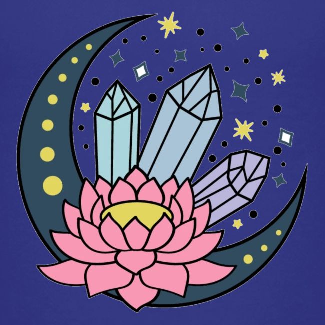 Half A Moon, Healing Crystals Lotus Flower