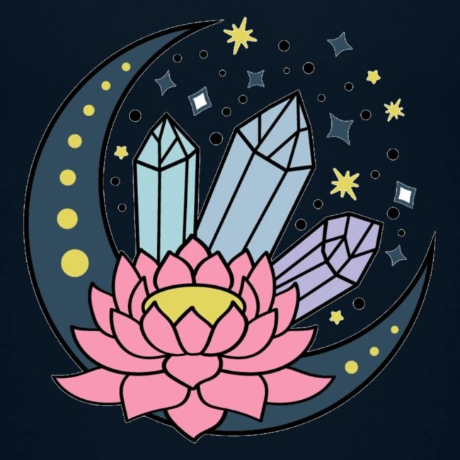 Half A Moon, Healing Crystals Lotus Flower