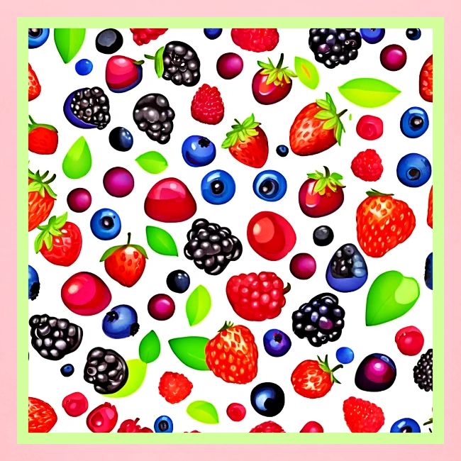 Berry Burst: Fruity Pattern