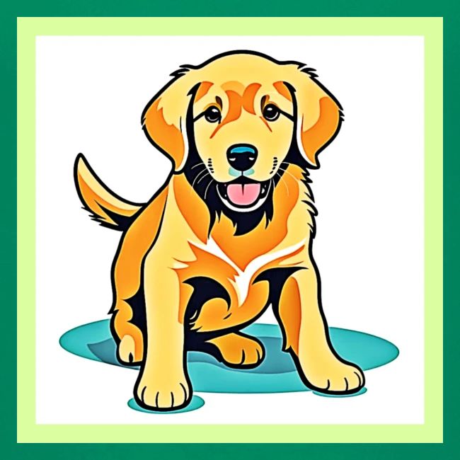 Golden Pup Charm Design