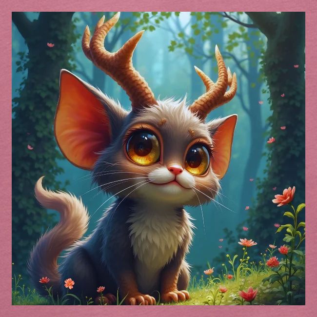 Magical Forest Creature with Deer Horns