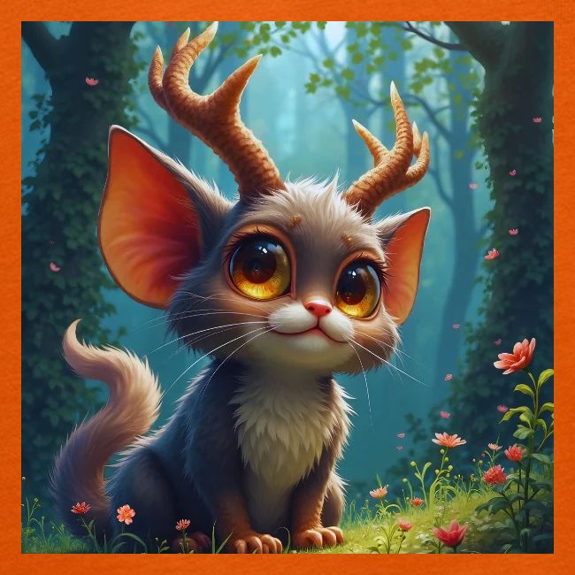 Magical Forest Creature with Deer Horns