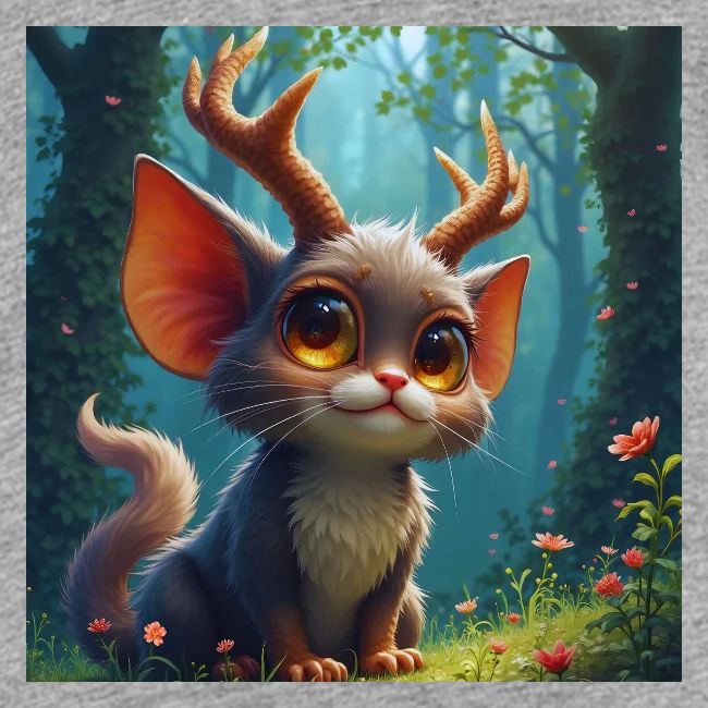Magical Forest Creature with Deer Horns