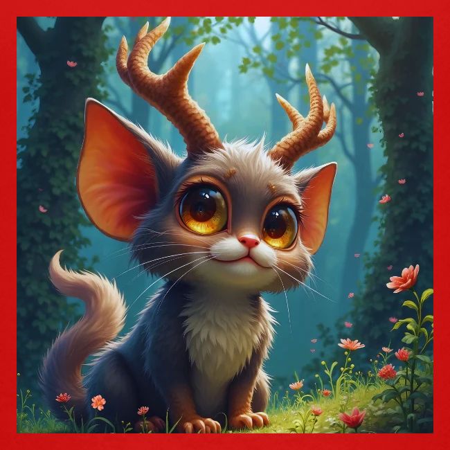 Magical Forest Creature with Deer Horns