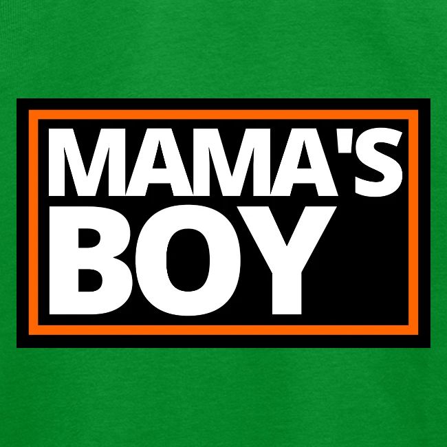 MAMA's Boy (Motorcycle Black, Orange & White Logo)