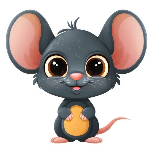 Joyful Cartoon Baby Mouse Smiling Brightly - Kids' Premium T-Shirt