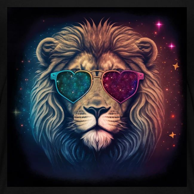 Jesus Lion of Judah wearing love glasses