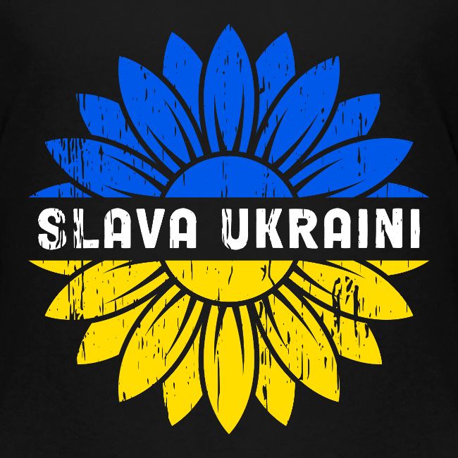 Slava Ukraini Vintage Sunflower Flag T-Shirt