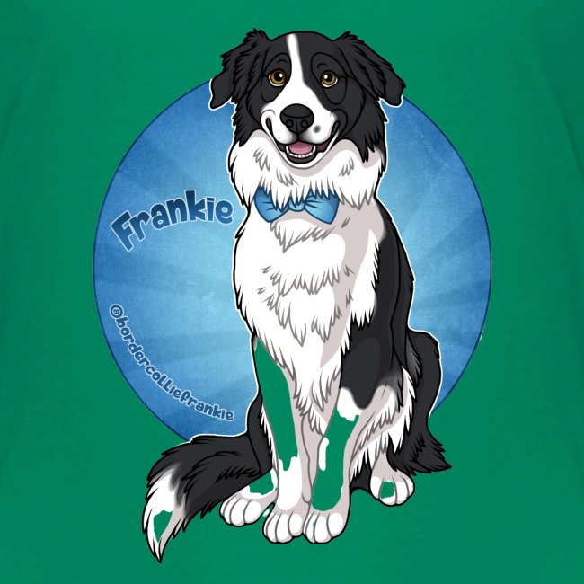 Border Collie Frankie Full Colour With Name