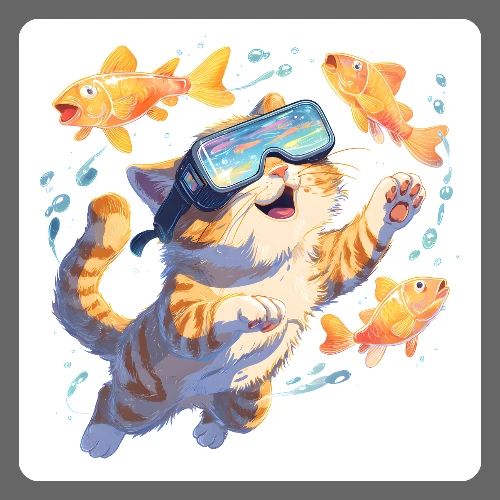 Cat: Neon Paws Adventure - Kids' Premium T-Shirt