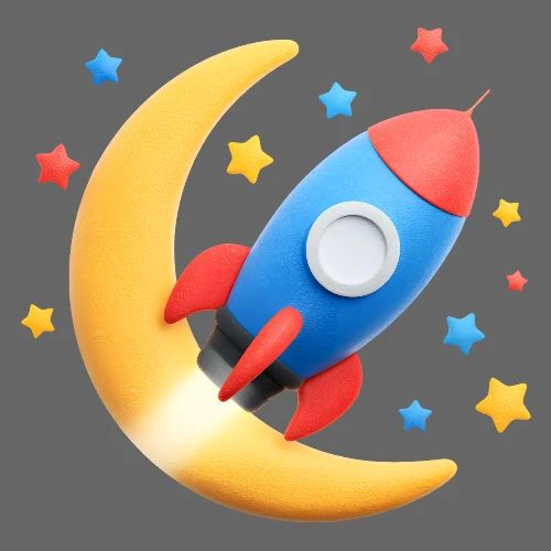 Rocket to the Crescent Moon - Kids' Premium T-Shirt