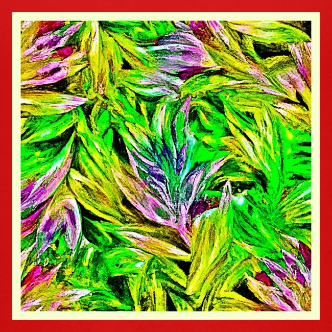 Vibrant Plant Strokes Design